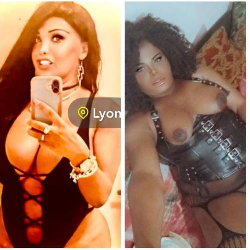 24h dispo duo trans black  active domination godes fête popers 21cm clitoris 0776111046 - Escort Lyon